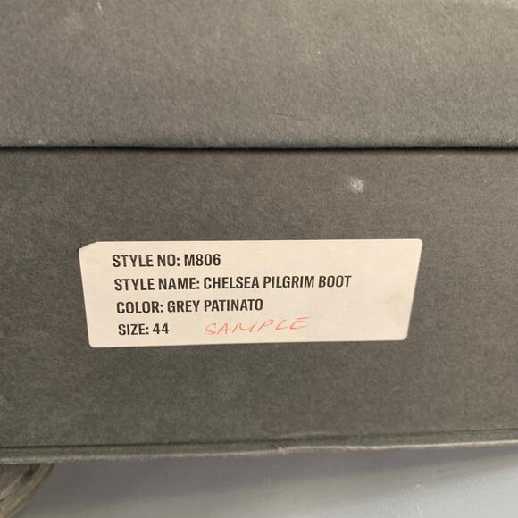 NOMENKLATURA Size 11 Pilgrim Grey Leather Rubber Sole Chelsea Boots main image 6
